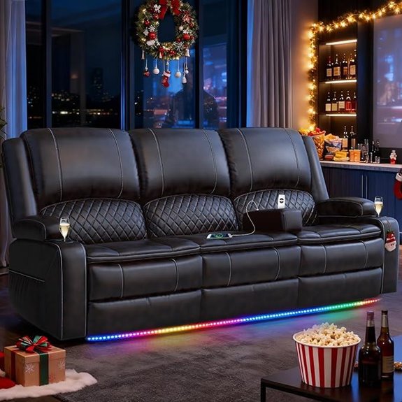 Redesigned Recliner Sofa 3-Seater with Storage and USB