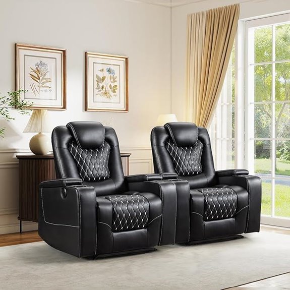 ANJ Power Recliner Chairs with USB & Cup Holders
