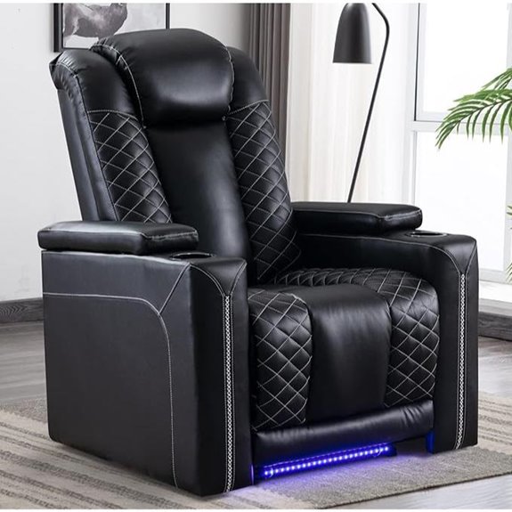 CANMOV Power Recliner with USB Cup Holders Lighting