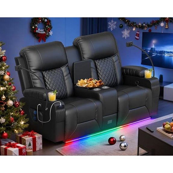 Recliner Loveseat with Console USB & Storage