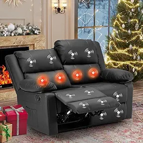 YODOLLA Reclining Home Theater Sofa with Massage