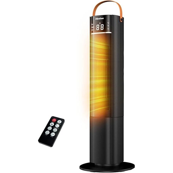 Indoor Space Heater with Remote Oscillation & Timer