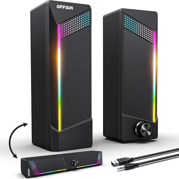 RGB PC Gaming Speakers with Touch Lighting
