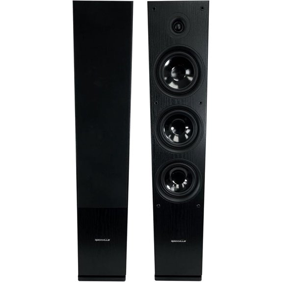 Rockville 68B 6.5-inch 3-Way Home Audio Tower Speakers