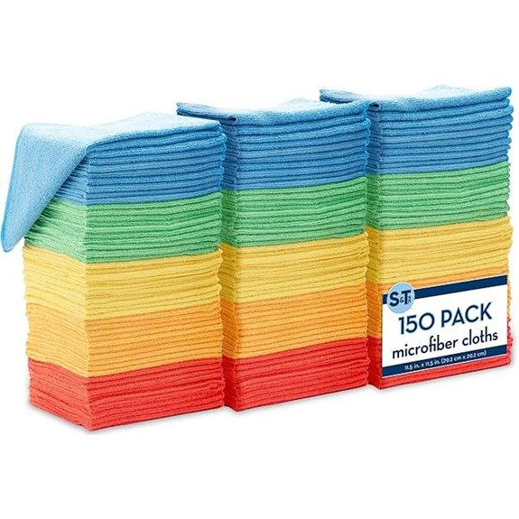 S&T INC. 150 Microfiber Cleaning Cloths
