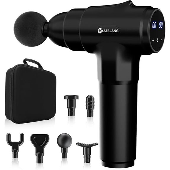 AERLANG Massage Gun with 6 Heads & 20 Speeds
