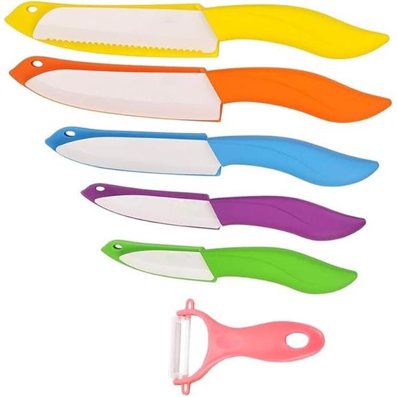 Ceramic Knife Set 6-Piece with Covers