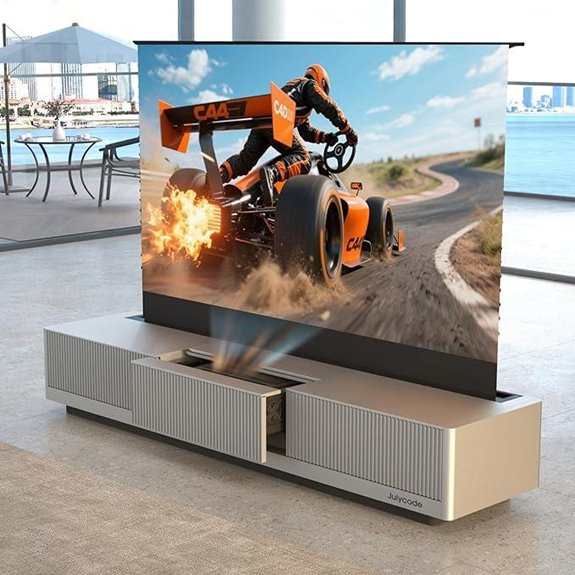 Smart Laser TV Cabinet with ALR Floor-Rising Screen