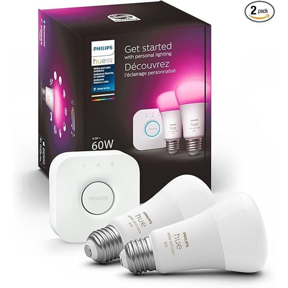 Philips Hue Smart Light Starter Kit with Bridge