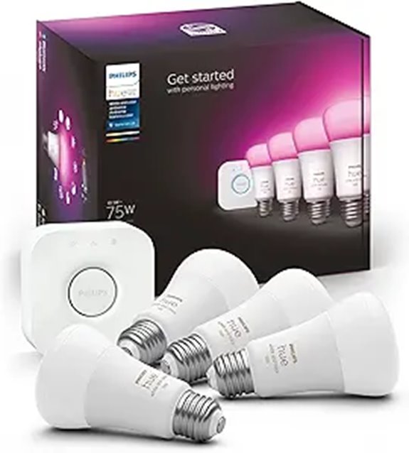 Philips Hue Smart Light Starter Kit with Bulbs