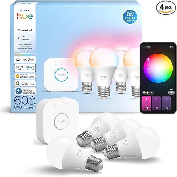 Philips Hue Essential Smart Bulb Starter Kit