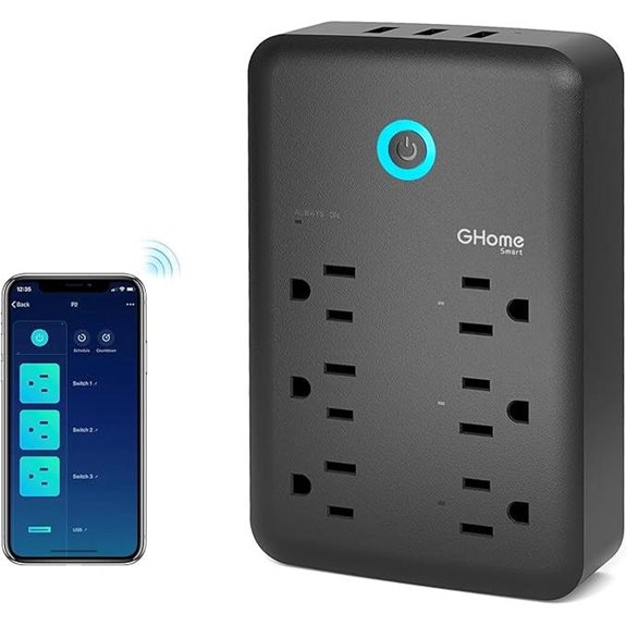 GHome Smart Plug Outlet Extender with USB Ports