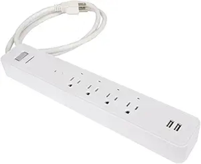 MaxLite Smart Power Strip with USB and Surge Protection