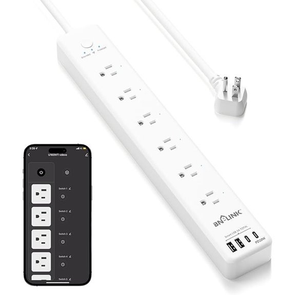 BN-LINK Smart Power Strip with 6 Outlets & USBs