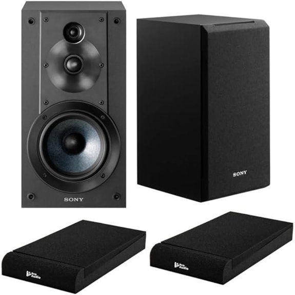 Sony SSCS5 3-Way Bookshelf Speaker System Bundle