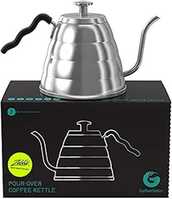 Coffee Gator Gooseneck Kettle with Thermometer