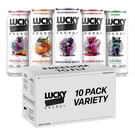 Lucky Energy Sugar-Free Energy Drink Variety Pack