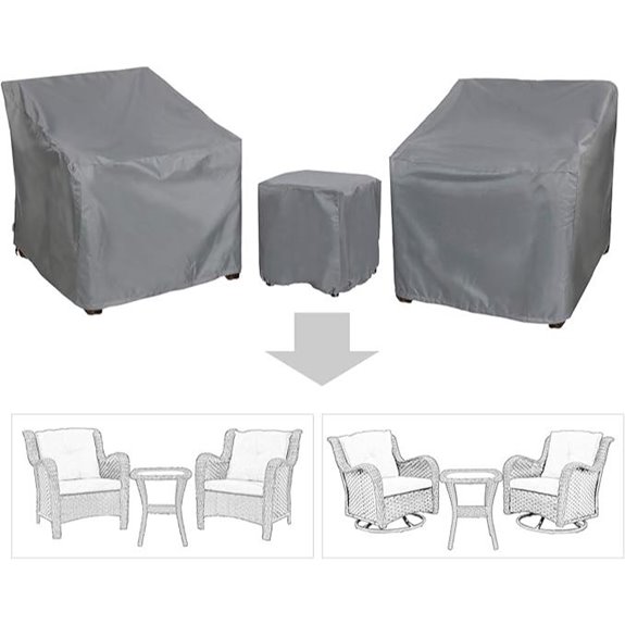 Outdoor Patio Furniture Cover Set (3 Pieces)