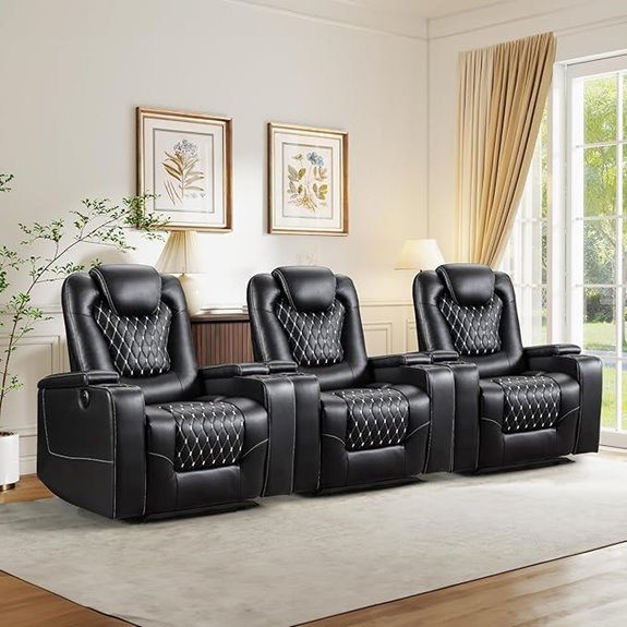 ANJ Power Recliner Chair Set of 3 with USB
