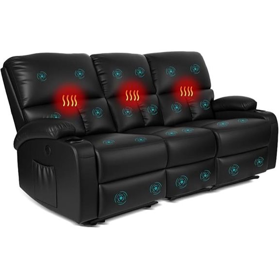 CHABATREE 3-Seater Home Theater Recliner Sofa