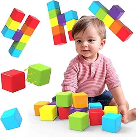 Magnetic Stacking Blocks for Toddlers (12 pcs)