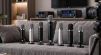 top av receiver microphones