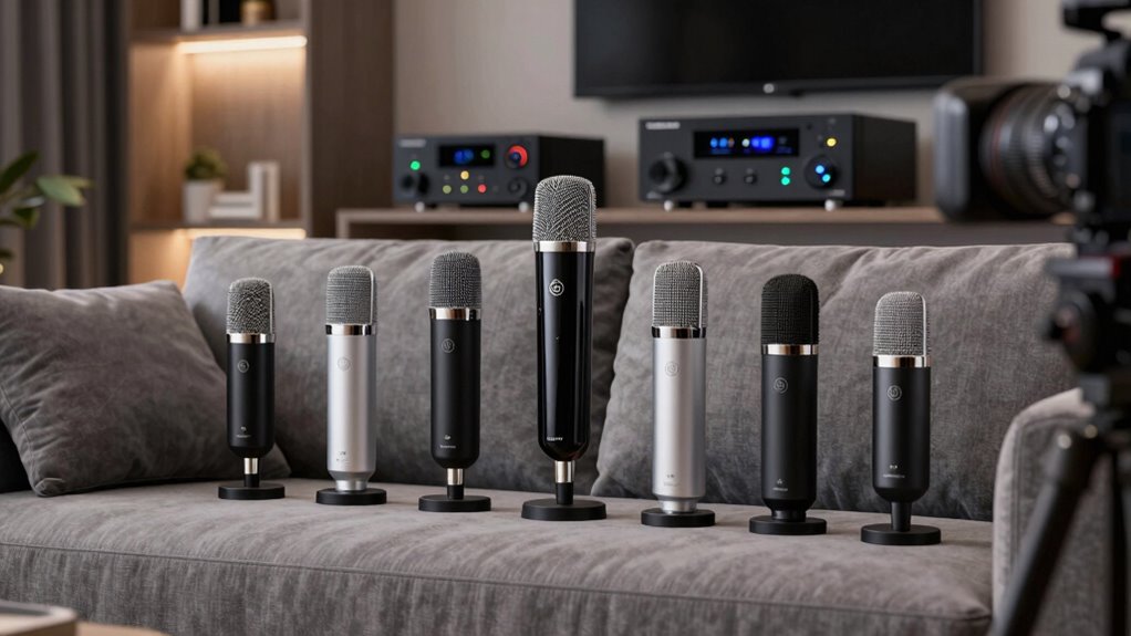 top av receiver microphones