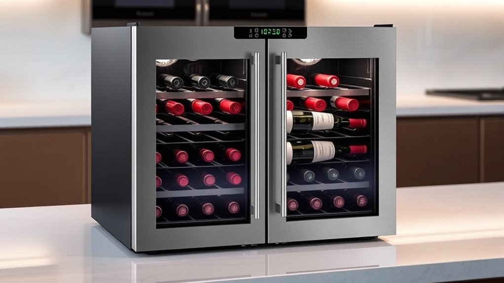 top dual zone wine coolers