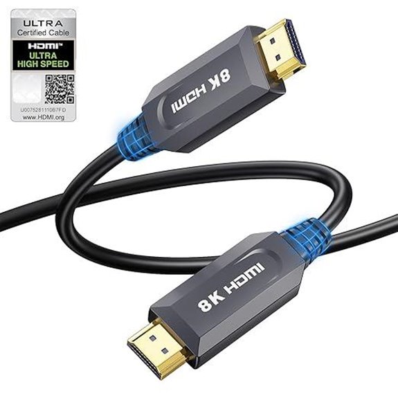 8K HDMI Cable 50ft/15M Ultra High Speed Fiber Optic