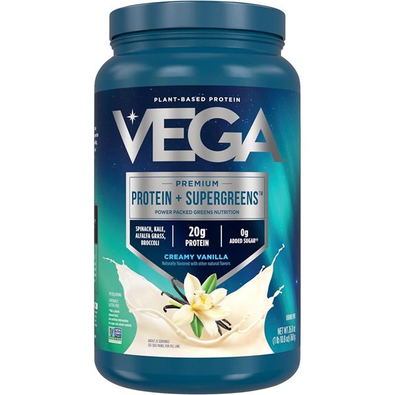 Vega Premium Protein + Supergreens Vanilla 25 Servings