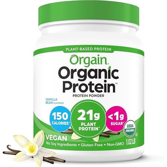 Orgain Vegan Protein Powder Vanilla Bean 21g Plant-Based