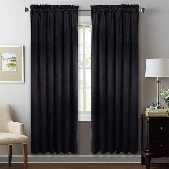 StangH Velvet Blackout Curtains 72 2 Panels