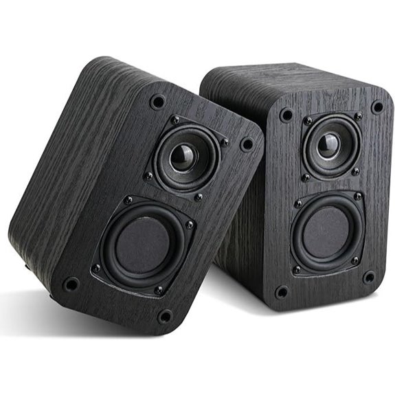 Passive Wall-Mount Bookshelf Speakers for Home Theater