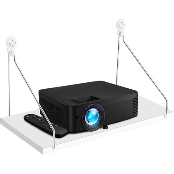 Wall-Mounted Projector Shelf for Modem and Cable Box
