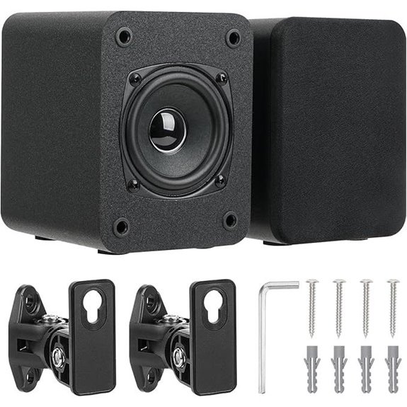 Saiyin Wall Mount Passive Stereo Speakers for Home Theater