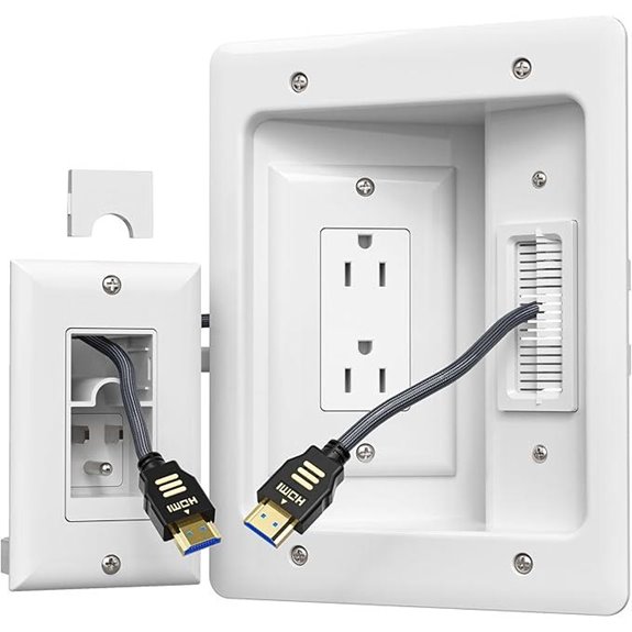 Wall-Mounted TV Cord Hider & Management Kit