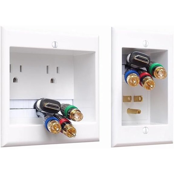 PowerBridge TWO-CK Wall-Mounted TV Cord Hider System