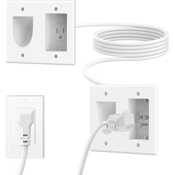 Wall-mounted TV Cable Management Kit