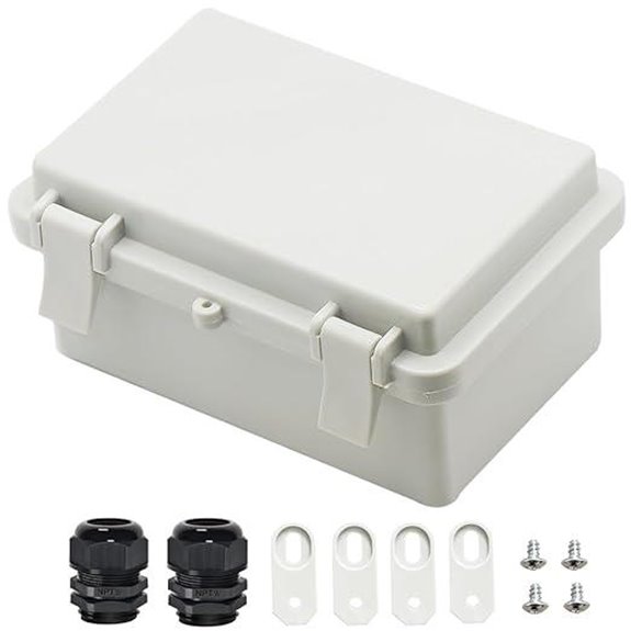 Zulkit Waterproof ABS Electrical Box with Glands