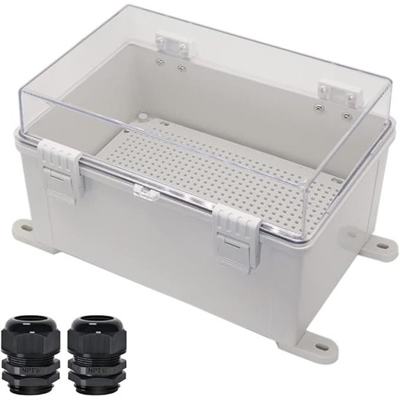 Zulkit Waterproof ABS Junction Box with Transparent Cover