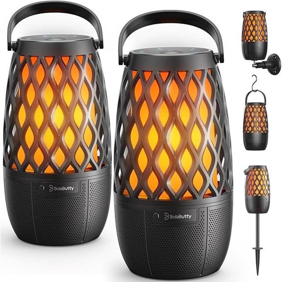 Outdoor Bluetooth Speaker with Lights and Waterproof Design