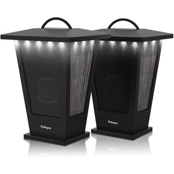 Pohopa Waterproof Bluetooth Speakers 2-Pack with Lights