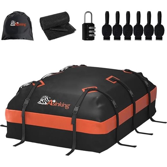 Asinking Waterproof Car Roof Cargo Bag with Straps