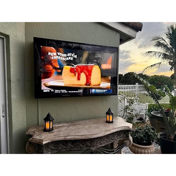 Weatherproof Outdoor TV Cover with Lock and Wall Mount