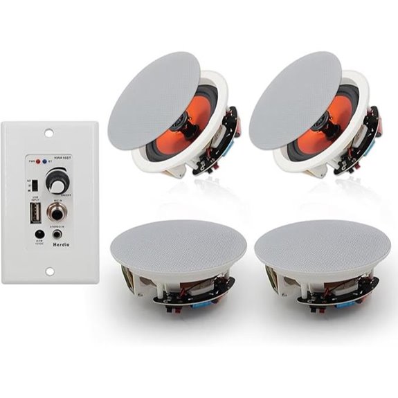 Herdio 6.5 Bluetooth In-Wall Speakers (2 Pairs)