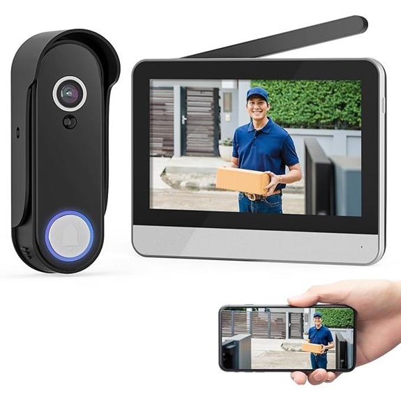 Wireless Smart Video Doorbell with 7 Touchscreen
