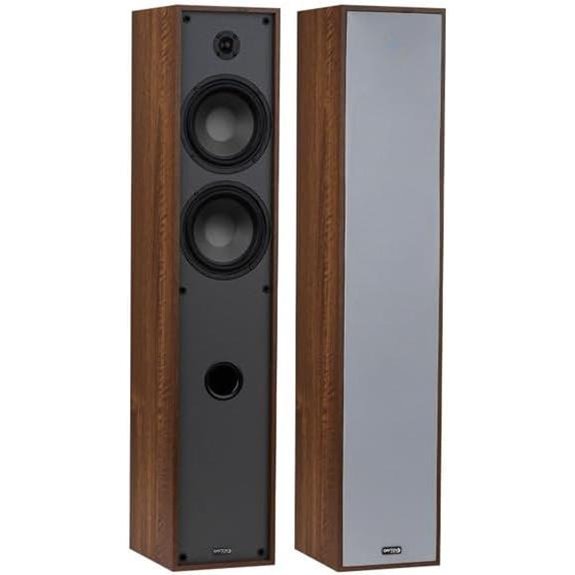 Dayton Audio Classic T65 Floor-Standing Tower Speaker Pair (Wood)