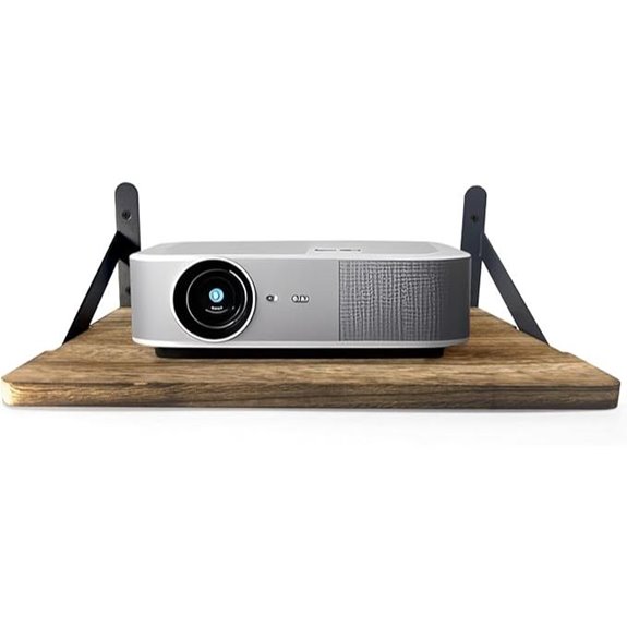 Wood Projector Wall Mount Shelf Holds 33 lbs