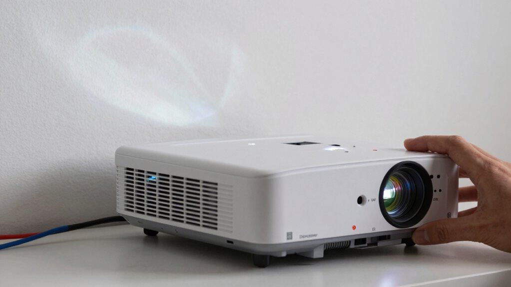 adjust projector for clarity