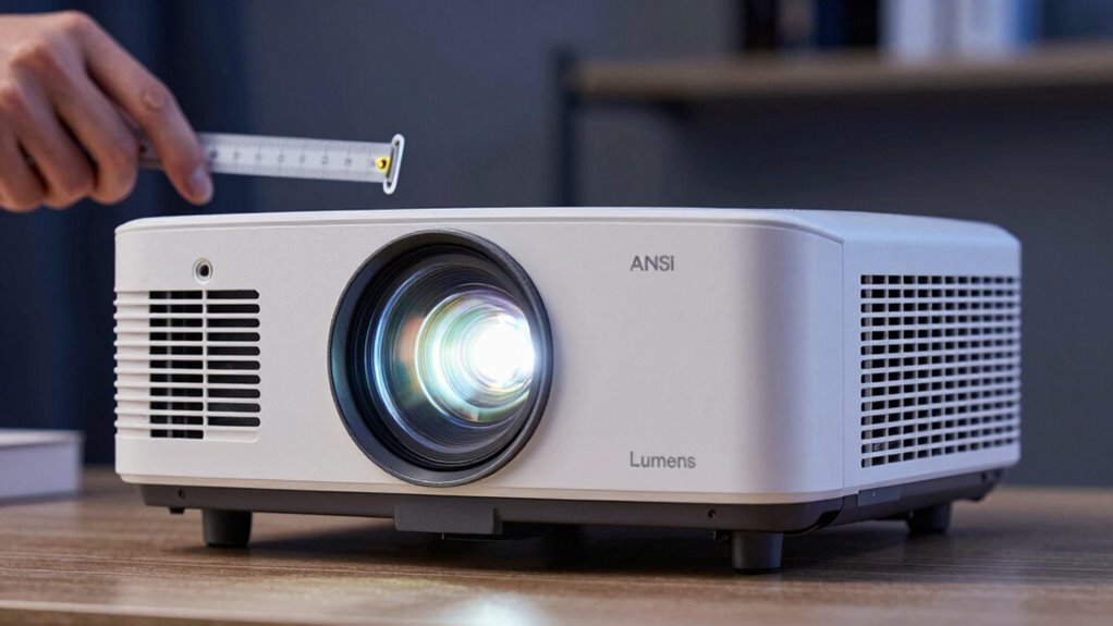 assess projector brightness accurately